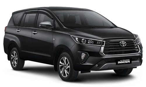 Foto mobil Toyota Innova Reborn hitam, MPV premium untuk rental dinas di Pekalongan