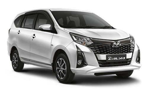 Foto mobil Toyota Calya silver 7 penumpang untuk rental mobil hemat di Pekalongan